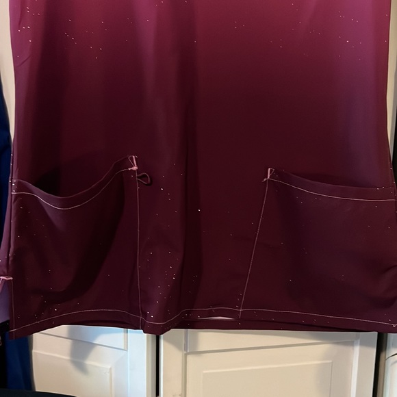 Ombré Pink Sparkly Scrub Top - Picture 2 of 8